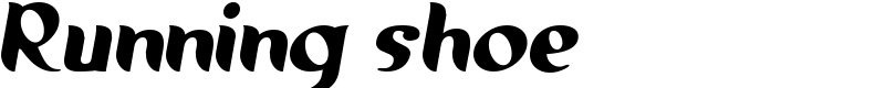 Running shoe Font