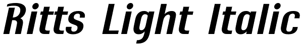 Ritts Light Italic Font