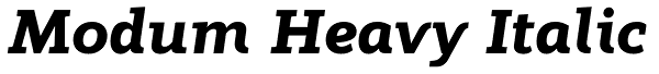 Modum Heavy Italic Font