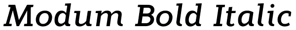 Modum Bold Italic Font