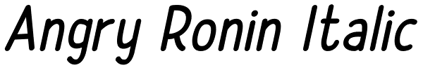 Angry Ronin Italic Font