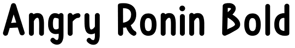 Angry Ronin Bold Font
