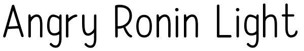 Angry Ronin Light Font
