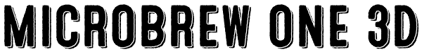 Microbrew One 3D Font