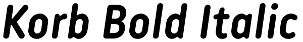 Korb Bold Italic Font