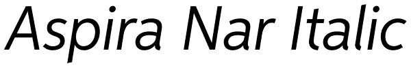 Aspira Nar Italic Font