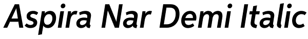 Aspira Nar Demi Italic Font