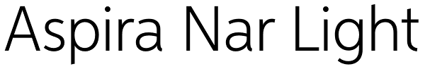 Aspira Nar Light Font