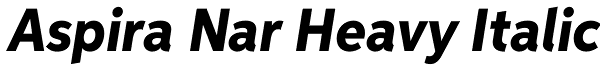 Aspira Nar Heavy Italic Font