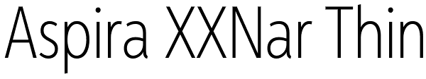 Aspira XXNar Thin Font