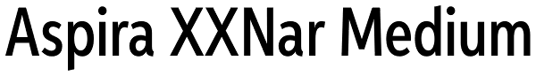 Aspira XXNar Medium Font