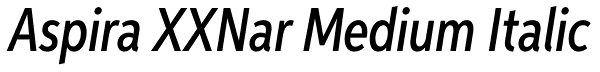 Aspira XXNar Medium Italic Font