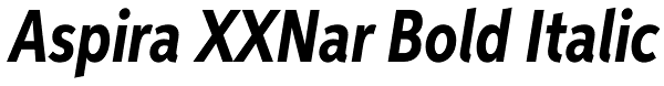 Aspira XXNar Bold Italic Font