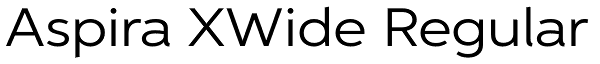 Aspira XWide Regular Font