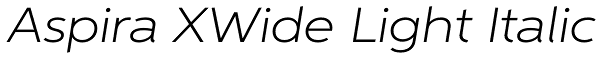 Aspira XWide Light Italic Font