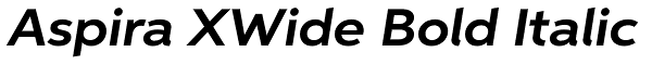 Aspira XWide Bold Italic Font