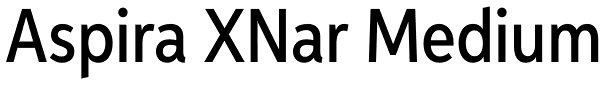 Aspira XNar Medium Font