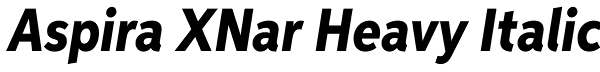 Aspira XNar Heavy Italic Font