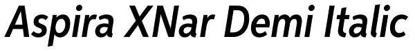 Aspira XNar Demi Italic Font