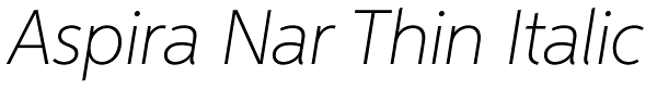 Aspira Nar Thin Italic Font