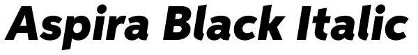 Aspira Black Italic Font