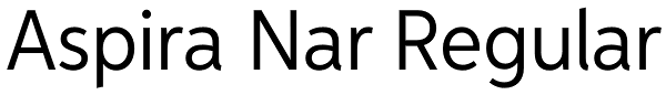 Aspira Nar Regular Font