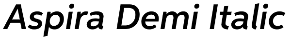 Aspira Demi Italic Font