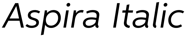 Aspira Italic Font