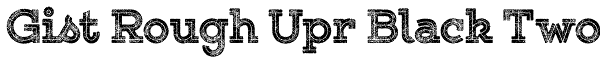 Gist Rough Upr Black Two Font