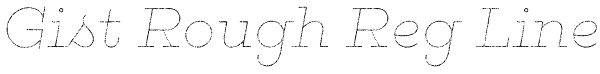 Gist Rough Reg Line Font