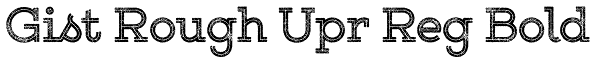 Gist Rough Upr Reg Bold Font