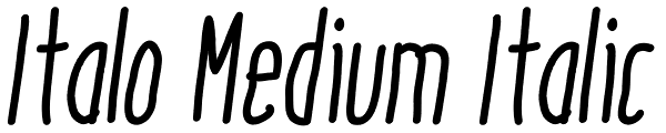 Italo Medium Italic Font