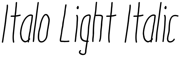 Italo Light Italic Font