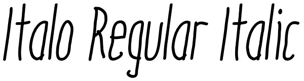 Italo Regular Italic Font