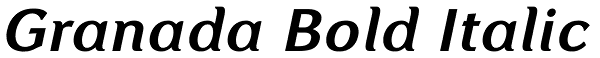 Granada Bold Italic Font