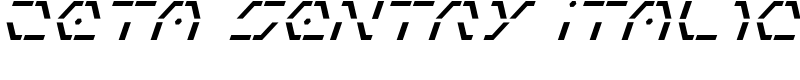 Zeta Sentry Italic Font