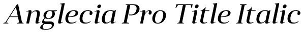 Anglecia Pro Title Italic Font