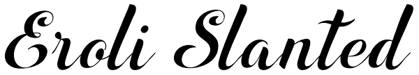 Eroli Slanted Font