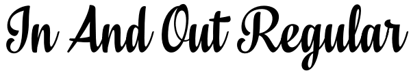 In And Out Regular Font