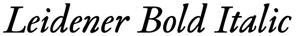 Leidener Bold Italic Font