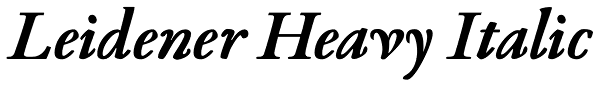 Leidener Heavy Italic Font