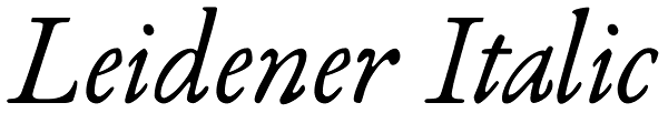 Leidener Italic Font