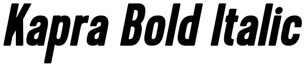 Kapra Bold Italic Font