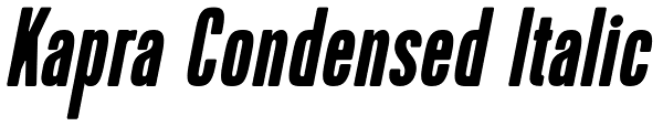 Kapra Condensed Italic Font