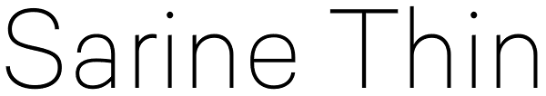 Sarine Thin Font