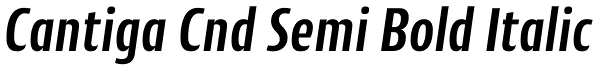 Cantiga Cnd Semi Bold Italic Font