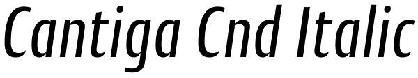 Cantiga Cnd Italic Font