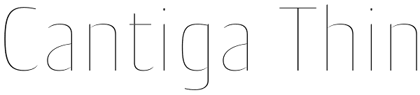 Cantiga Thin Font