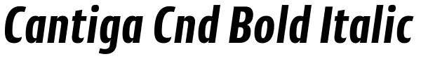 Cantiga Cnd Bold Italic Font