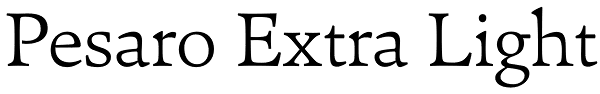 Pesaro Extra Light Font